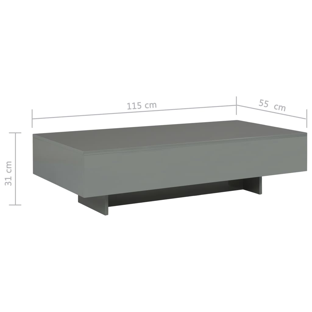vidaXL Coffee Table Rectangular End Table Side Table Living Room Furniture