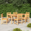 vidaXL 7 Piece Patio Dining Set Solid Wood Teak