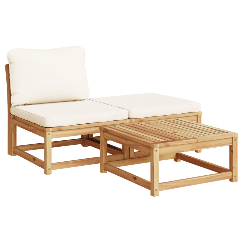 vidaXL 5 Piece Patio Lounge Set with Cushions Solid Wood Acacia